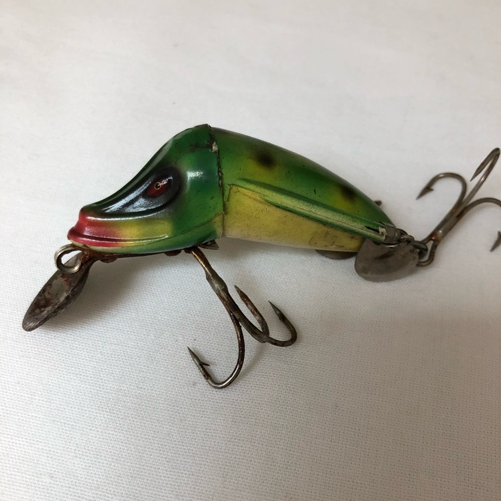 Vintage Jamison Frog Spot Wig-L-Twin 1940’s Fishing Lure